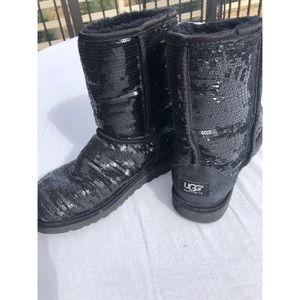 UGG Sequin Black Boots